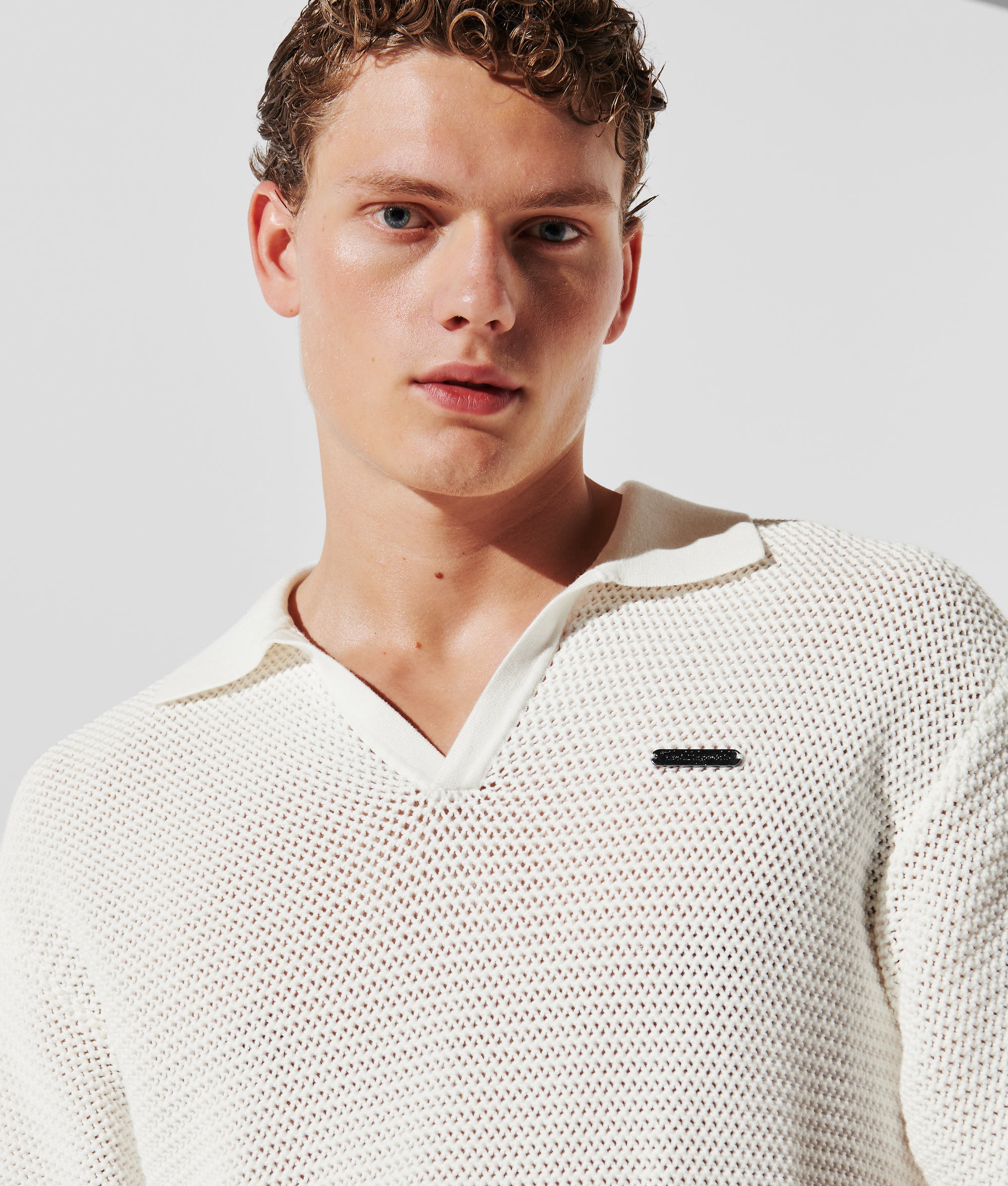 HOTEL KARL CROCHET POLO SHIRT - Image 4