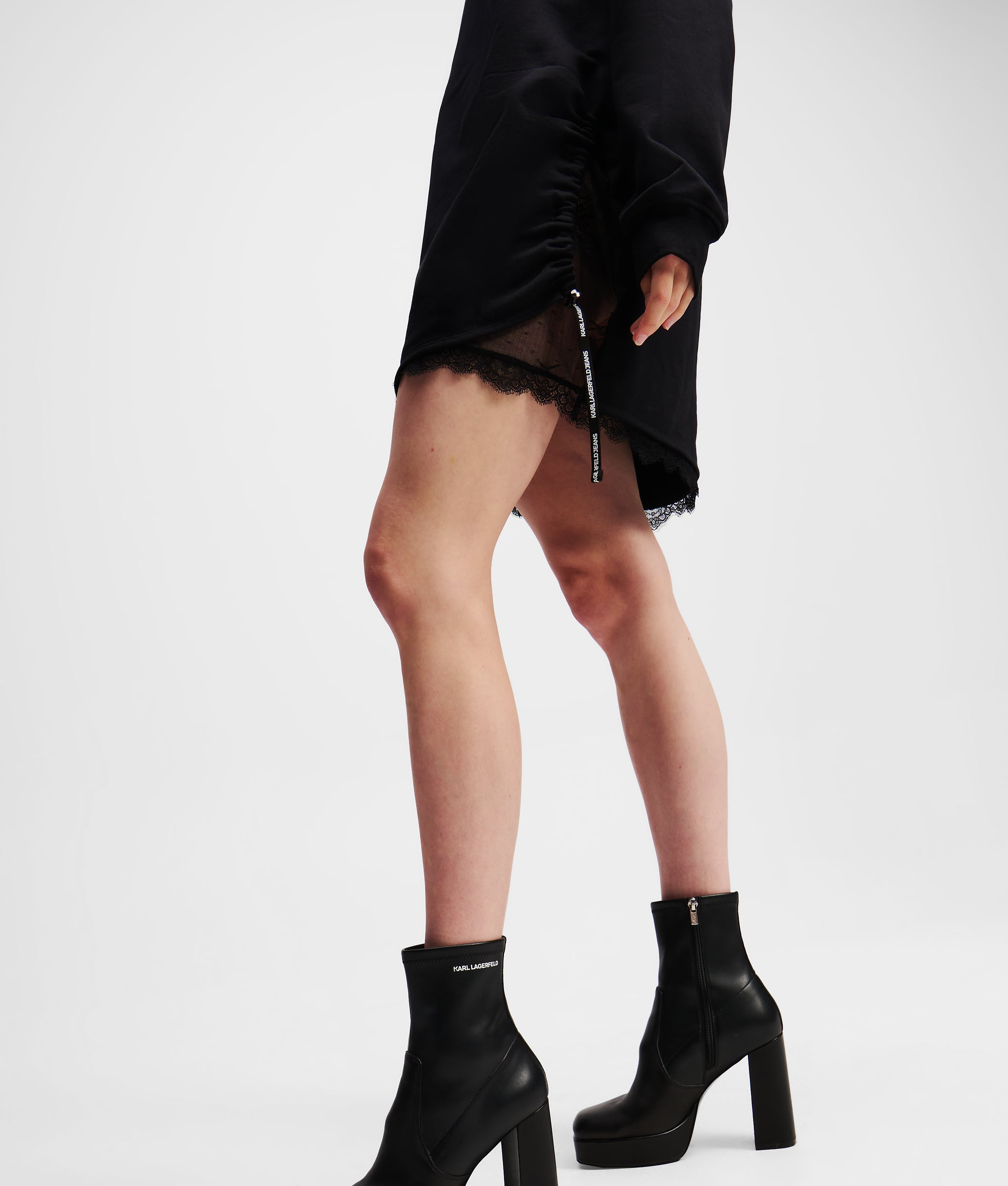 LACE DETAIL SWEAT DRESS - Image 2