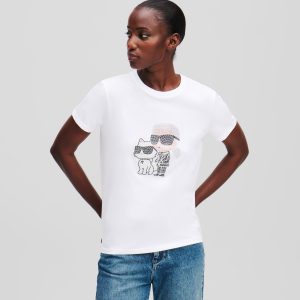 IKON KARL & CHOUPETTE RHINESTONE T-SHIRT
