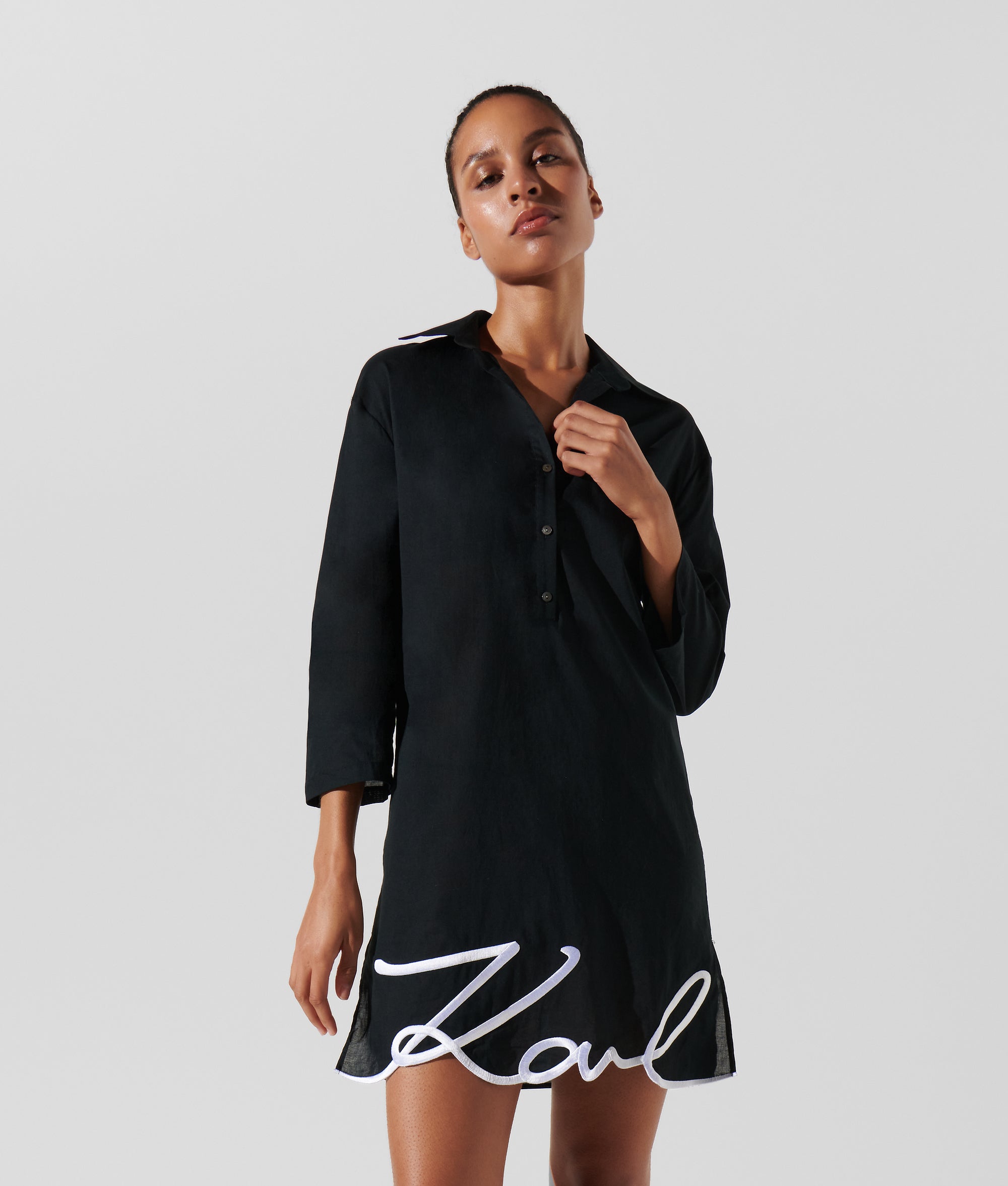 SIGNATURE BEACH SHIRT DRESS