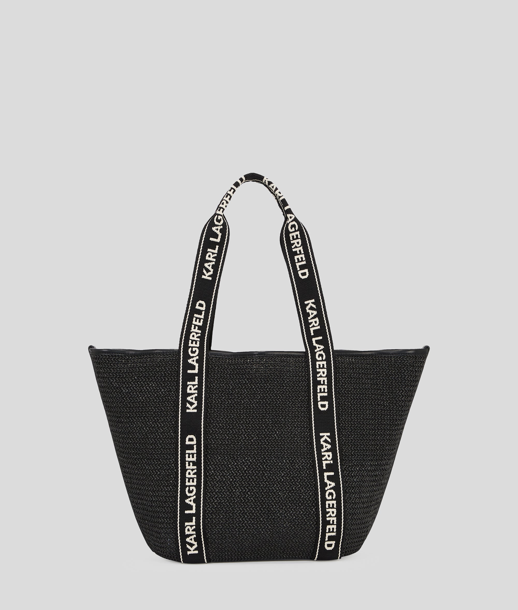 Logo woven beach tote bag