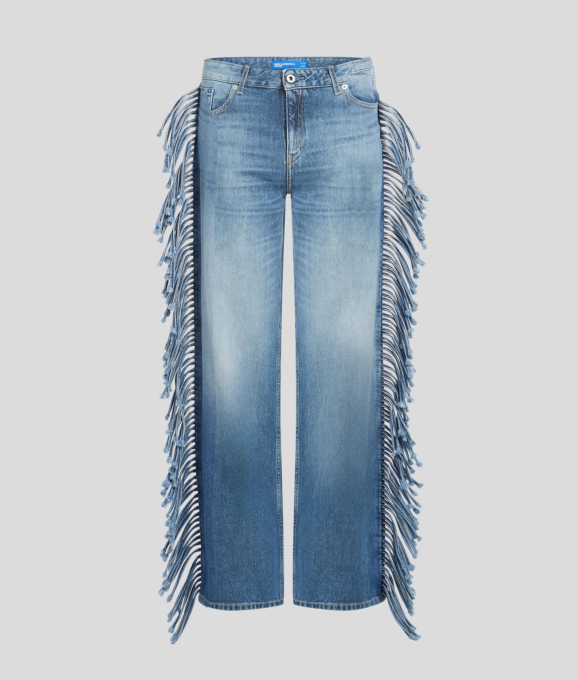 FRINGED RELAXED JEANS - Image 5