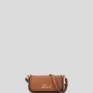 K/SIGNATURE WHIPSTITCH CROSSBODY BAG