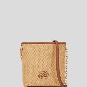 K/Autograph woven small bucket bag