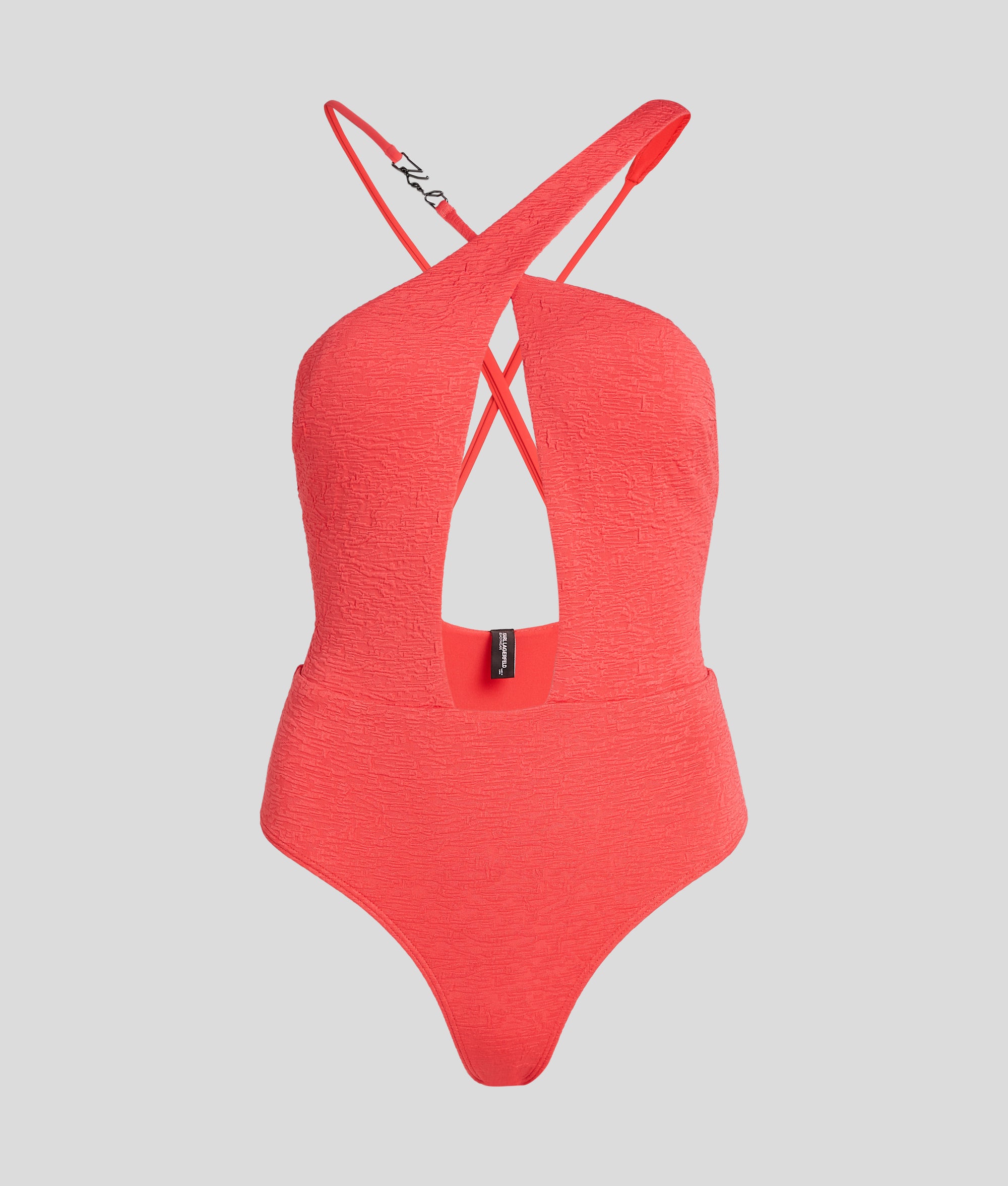 K/SIGNATURE TEXTURED CROSSOVER SWIMSUIT - Image 4