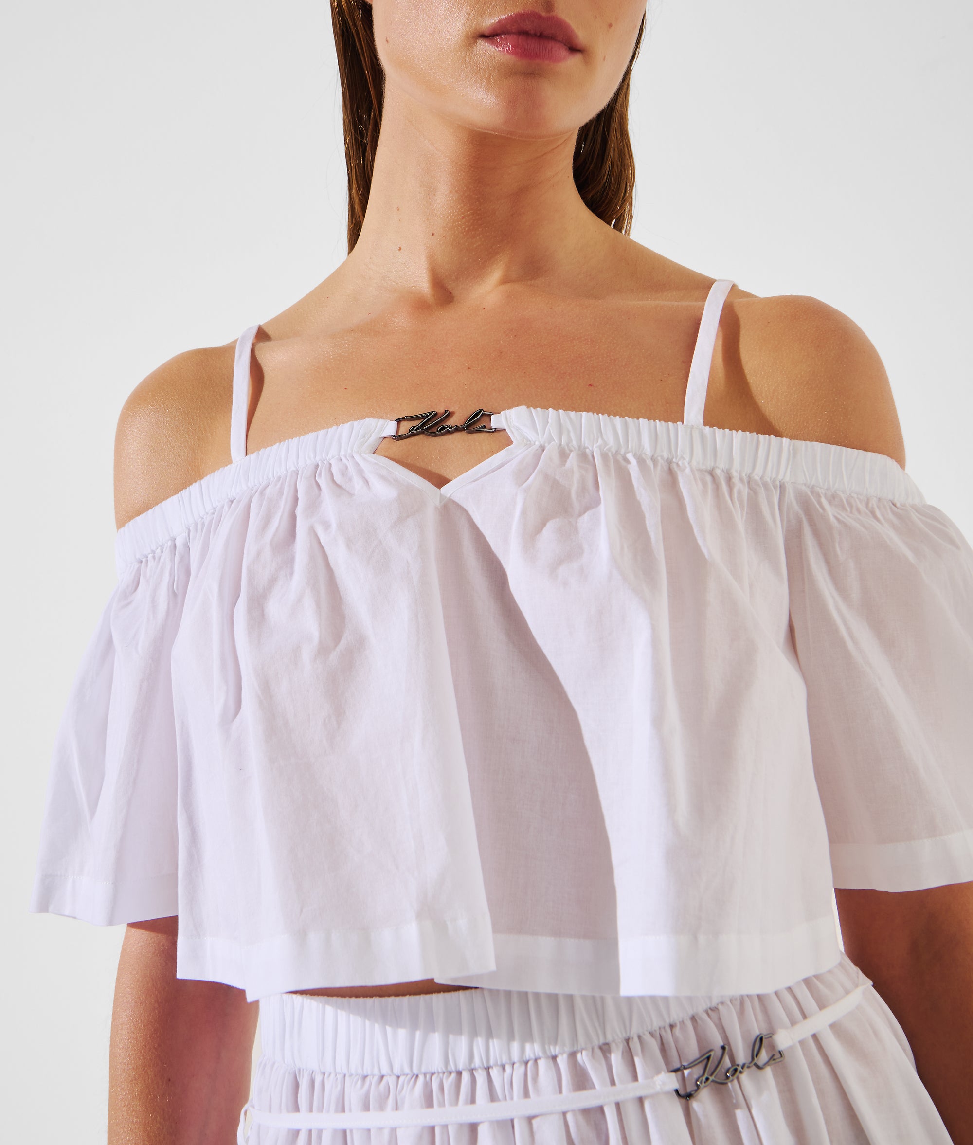 OFF-SHOULDER CROPPED BEACH TOP - Image 4