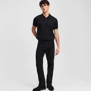 ZIP-DETAIL TAPERED JEANS