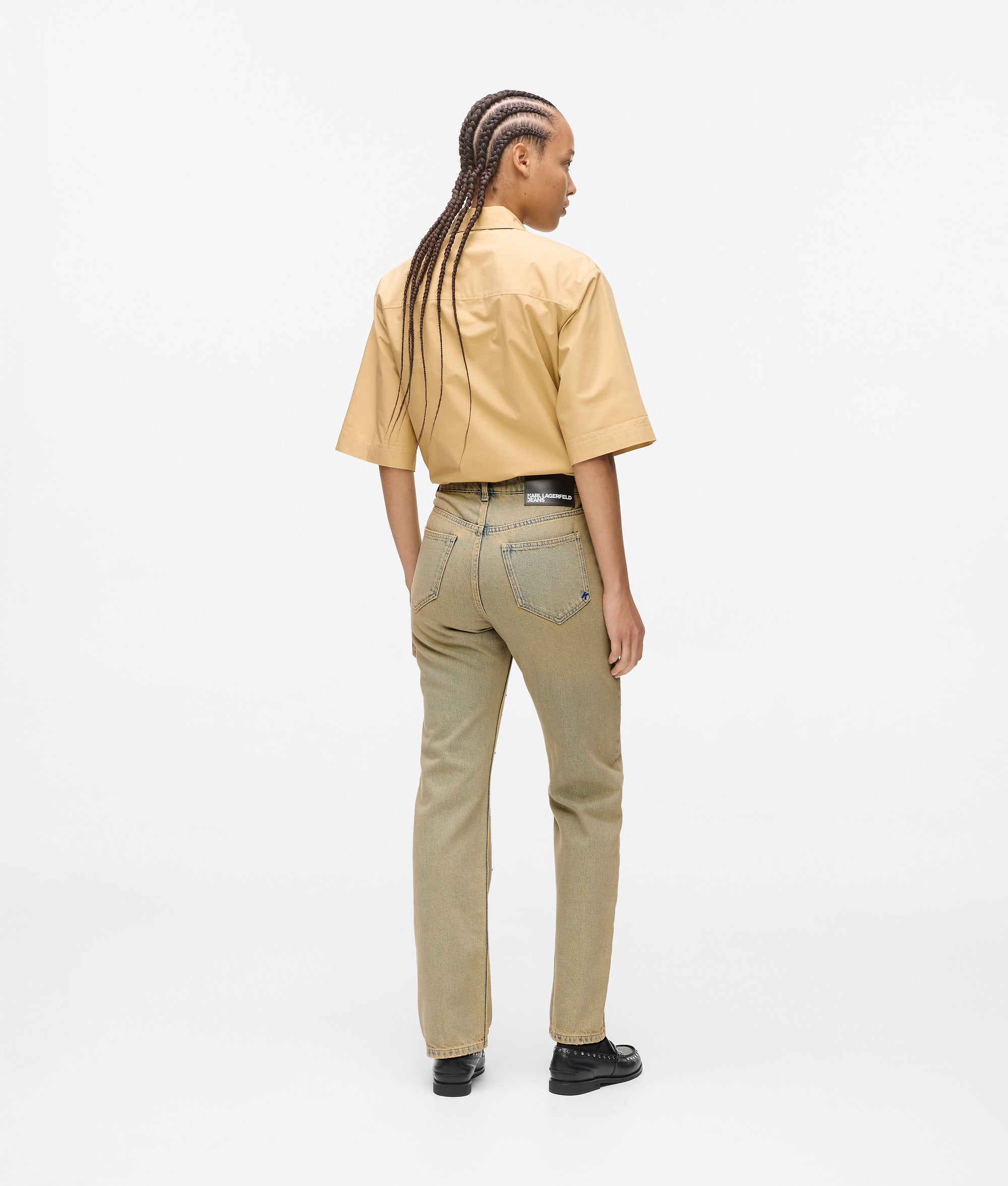 STUDDED HIGH-RISE STRAIGHT JEANS - Image 3