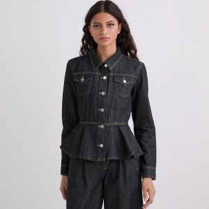 CONTRAST STITCH DENIM JACKET