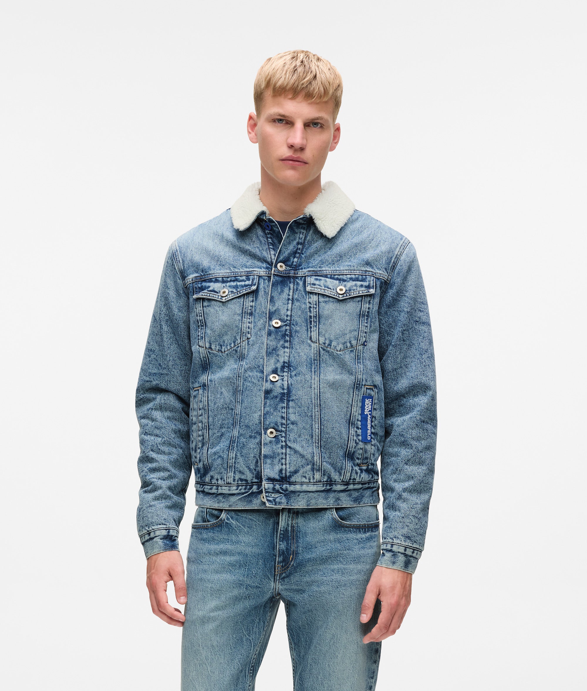 Shearling denim jacket