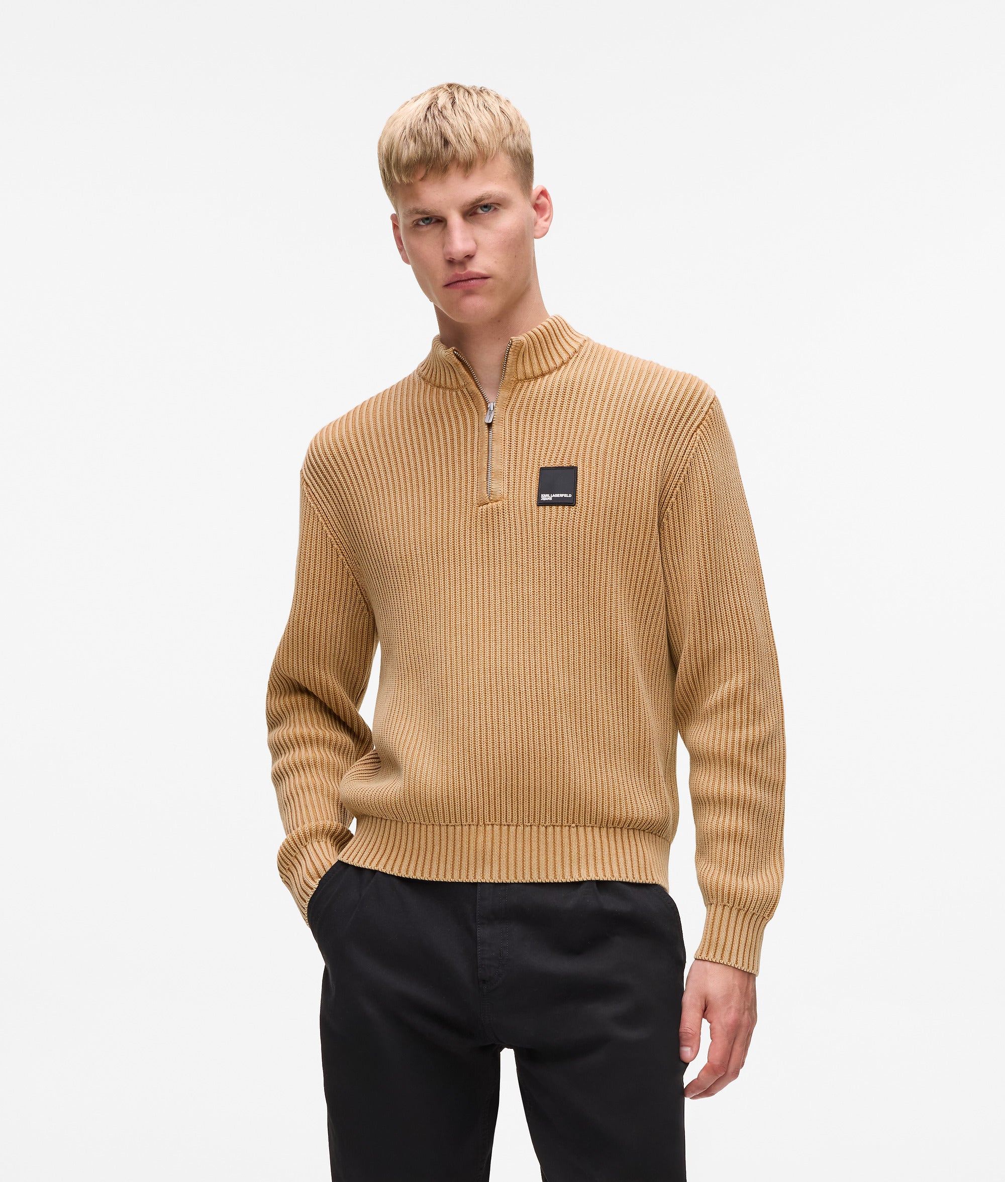 Relaxed half-zip sweater