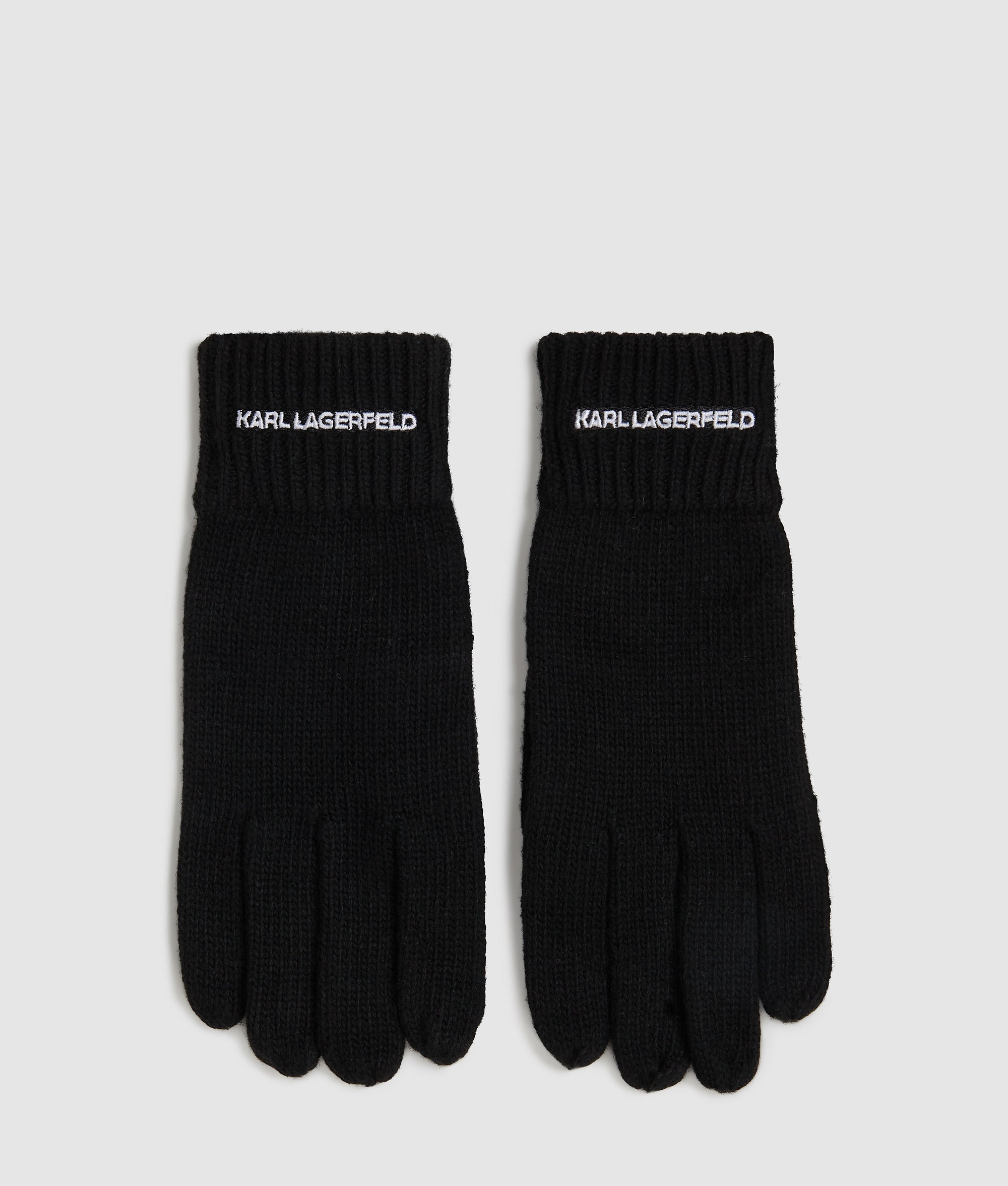 Logo knitted gloves