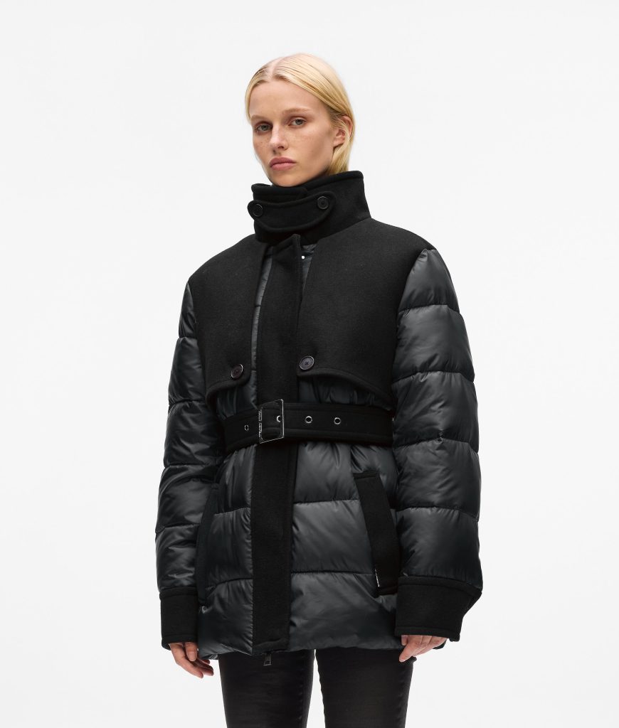Wool-blend puffer jacket