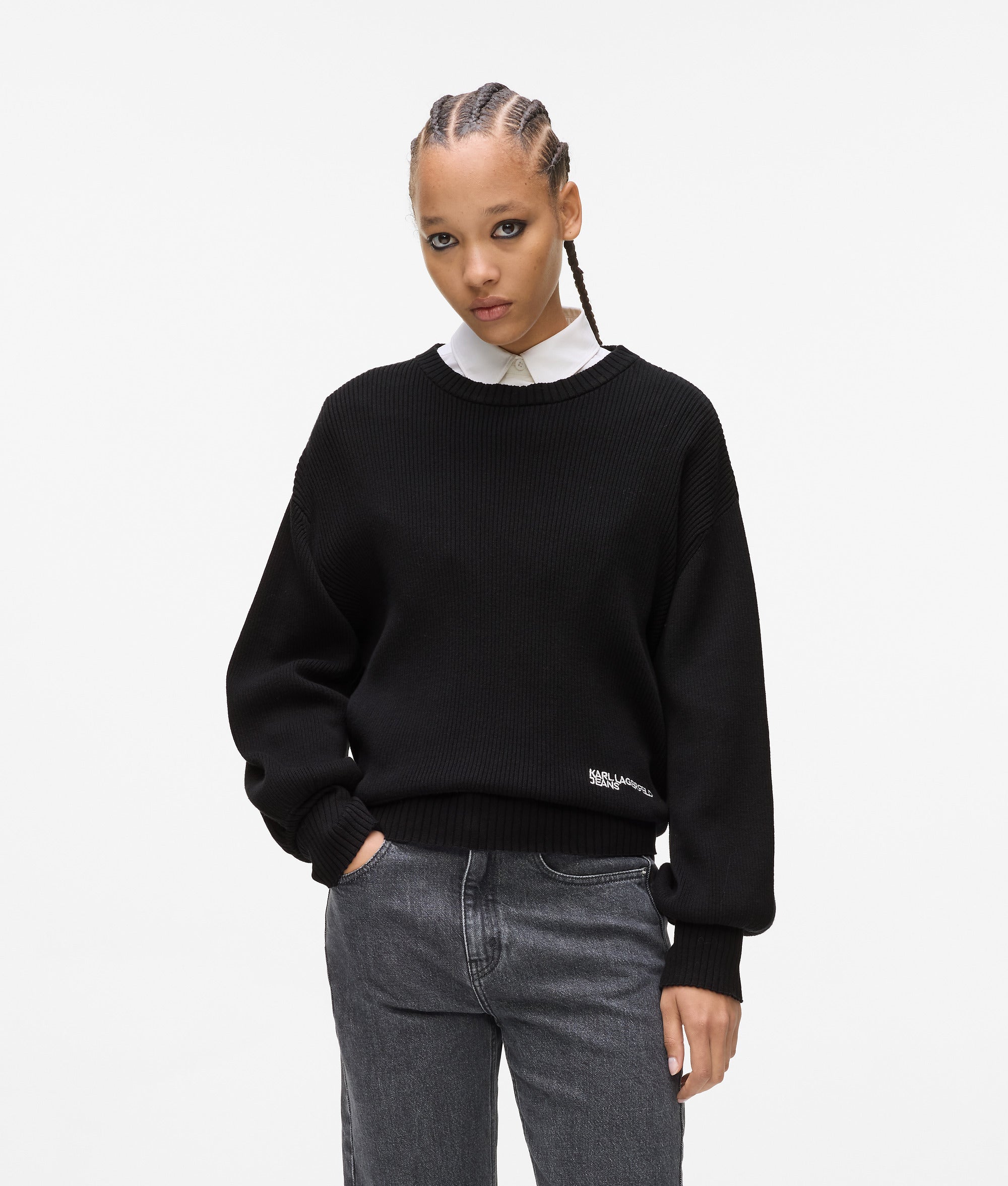 Balloon sleeve sweater