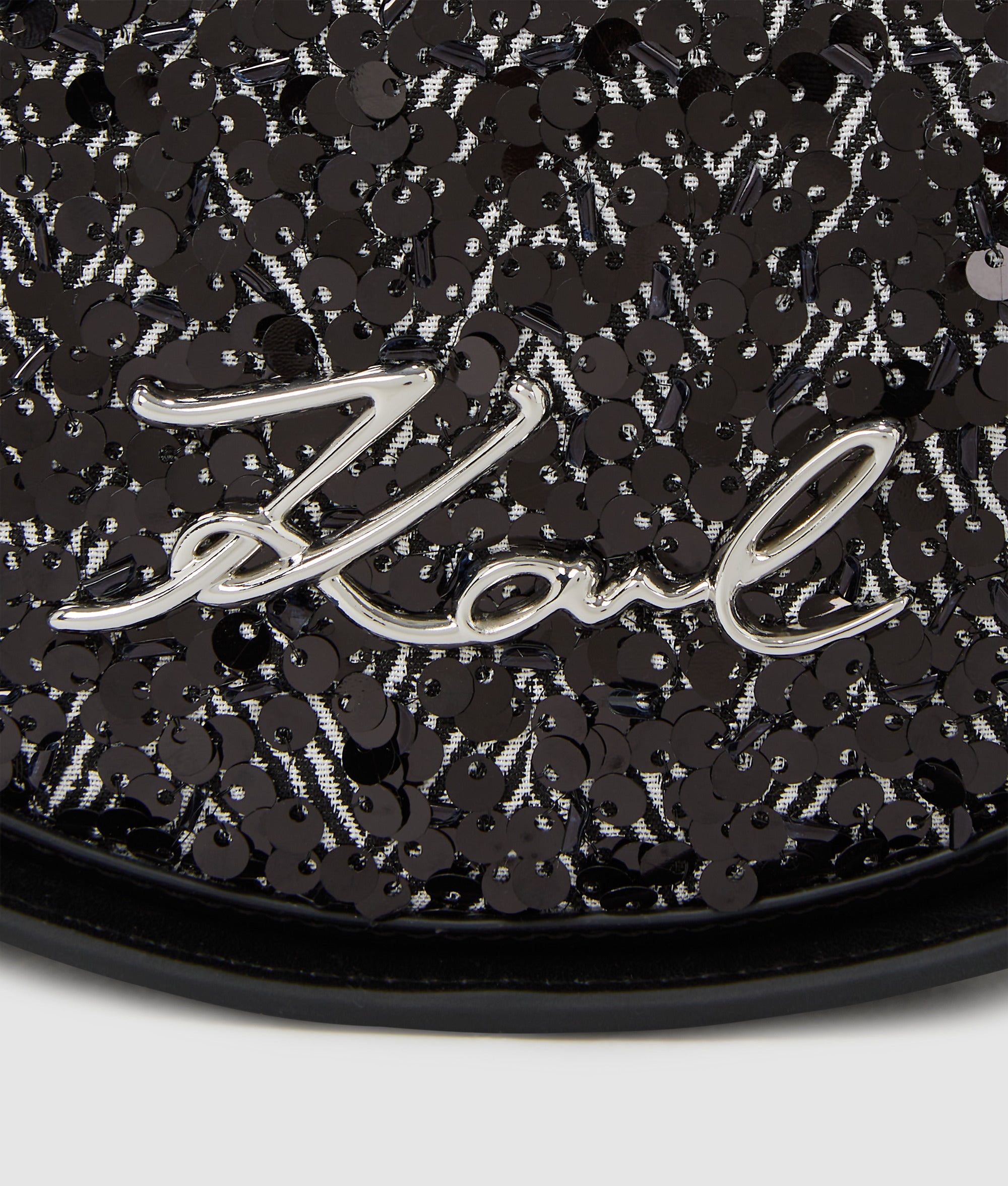 K/Signature sequin round crossbody bag - Image 3