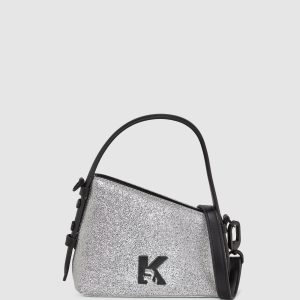 Geo shiny mini top handle bag