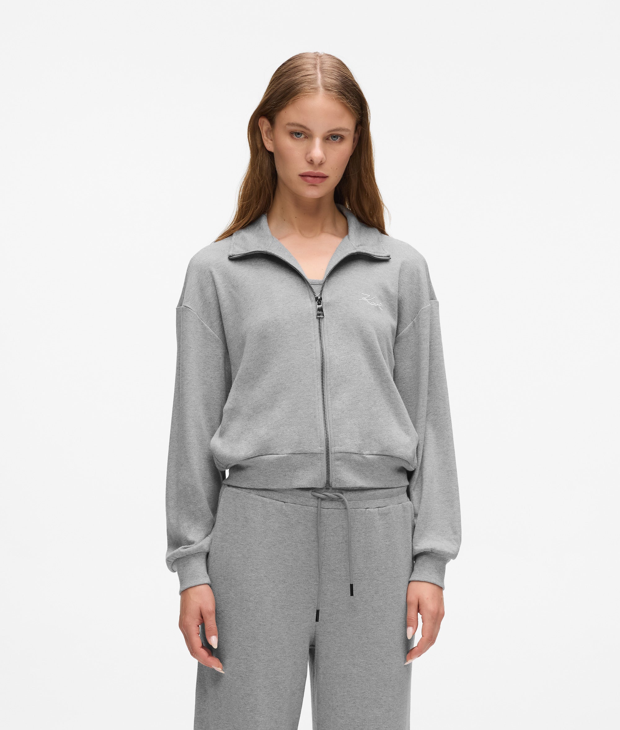 Signature zip-up lounge sweatshirt