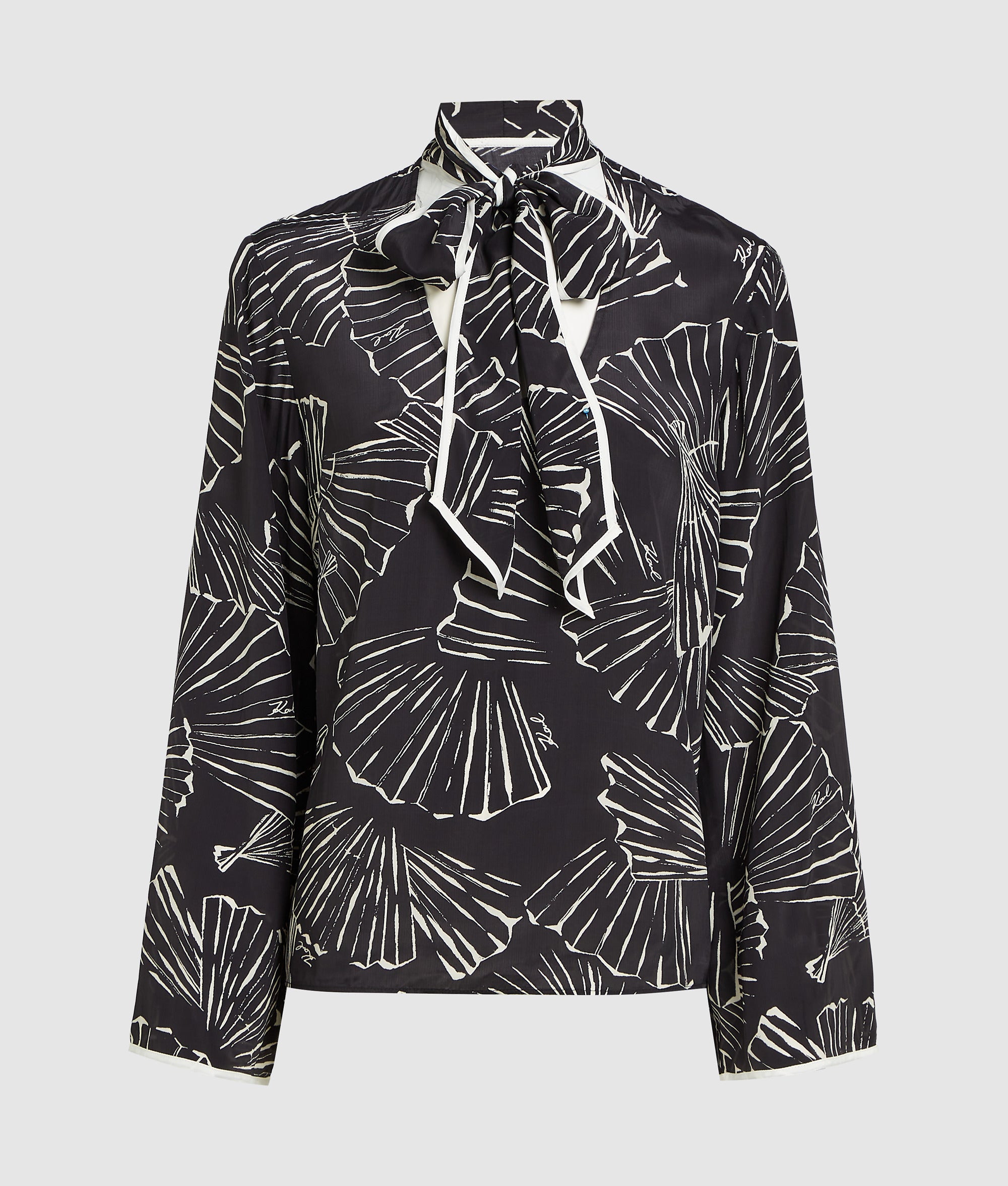 Fan print scarf top - Image 5