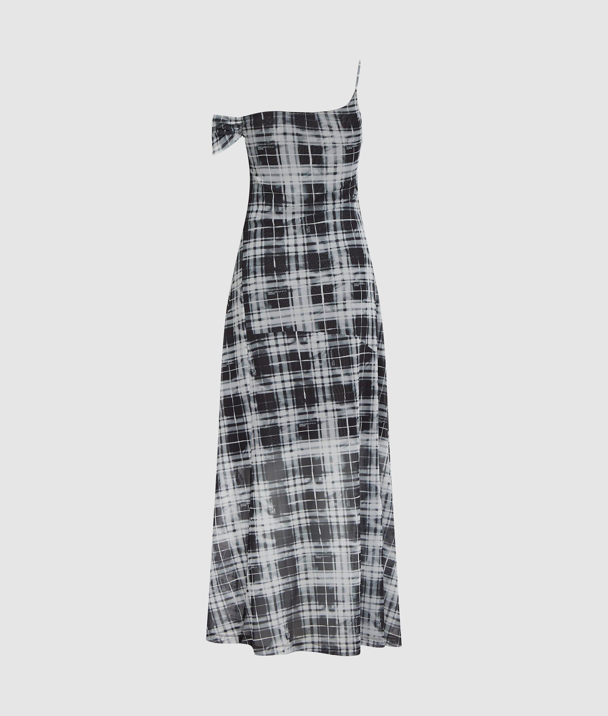 Checked mesh maxi dress - Image 6