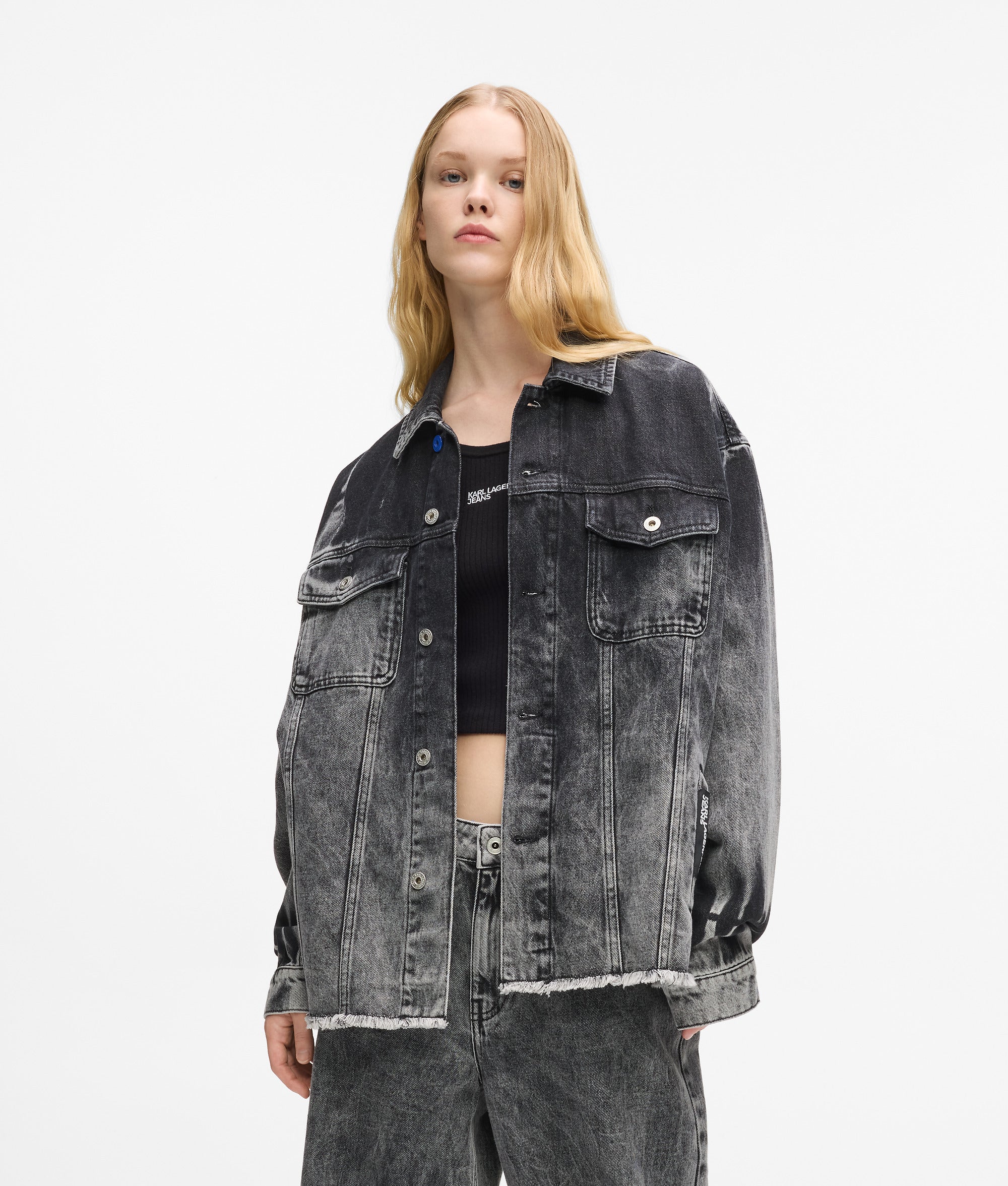 Bleached denim jacket