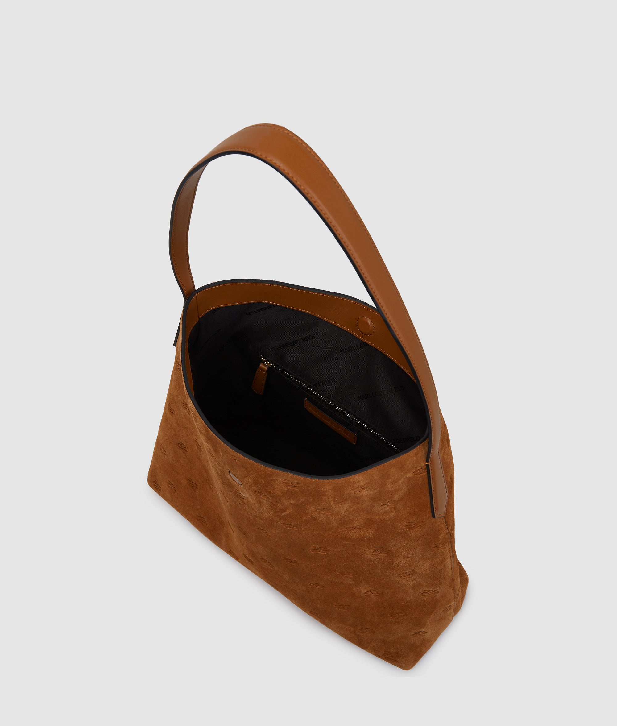 K/Autograph padlock suede hobo bag - Image 5