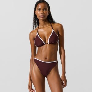 Scallop triangle bikini top