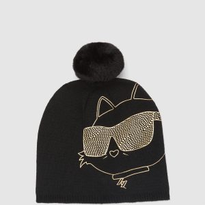 Girls Ikon pom-pom beanie